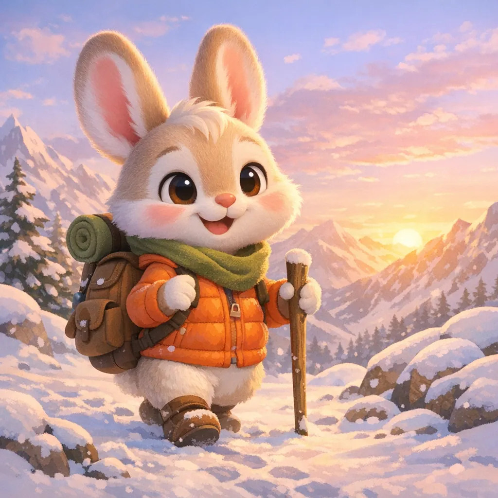 Enjoy an online jigsaw puzzle designed for browser play, featuring a delightful animal-themed winter scene.