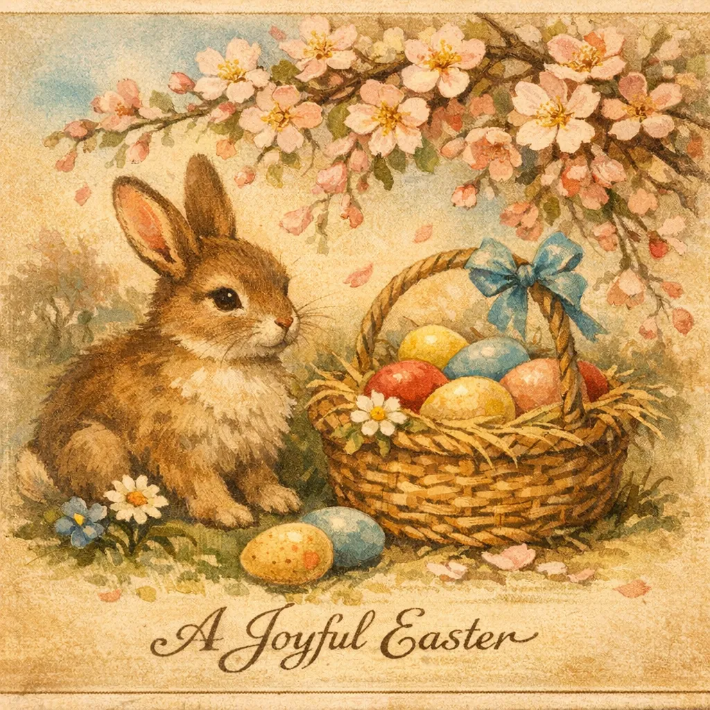 Enjoy an online jigsaw puzzle designed for browser play, featuring a charming Easter scene that blends animals and springtime nature.