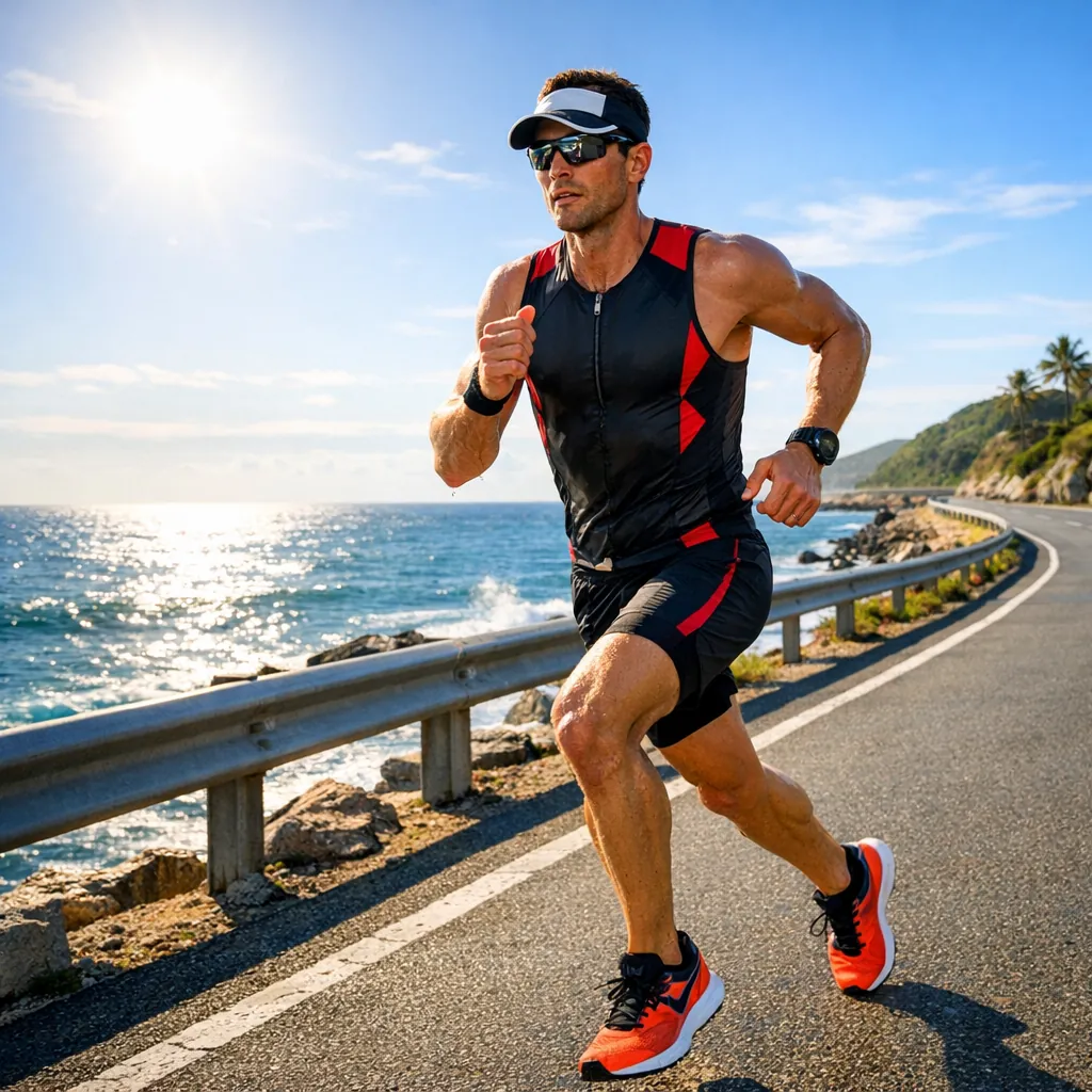 This online jigsaw puzzle features an energetic coastal running scene perfect for sports and outdoor enthusiasts, playable right in your browser.
