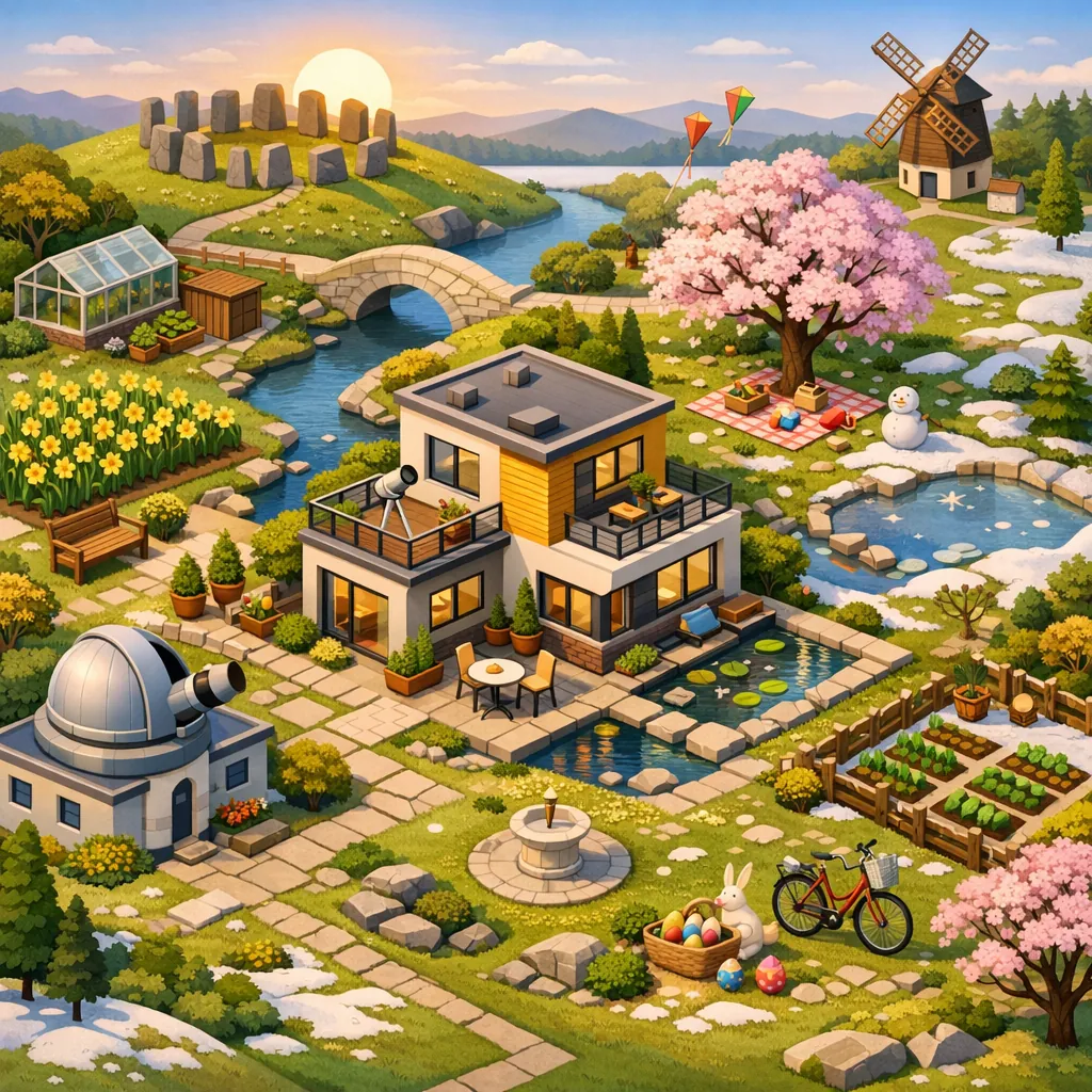 Enjoy an online jigsaw puzzle designed for browser play, featuring a charming countryside scene that blends nature and cozy home life.