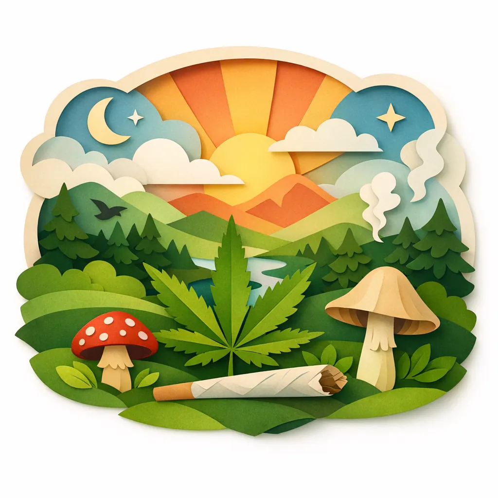 Here’s an online jigsaw puzzle you can play in your browser, featuring a whimsical nature scene with botanical and mushroom motifs.
