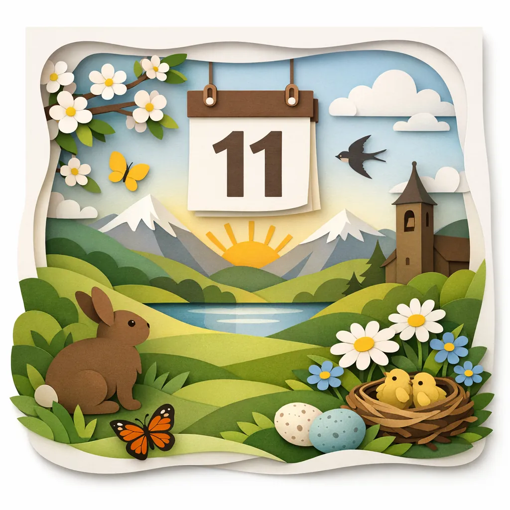 Enjoy an online jigsaw puzzle designed for browser play, featuring a charming springtime nature scene with playful animals.