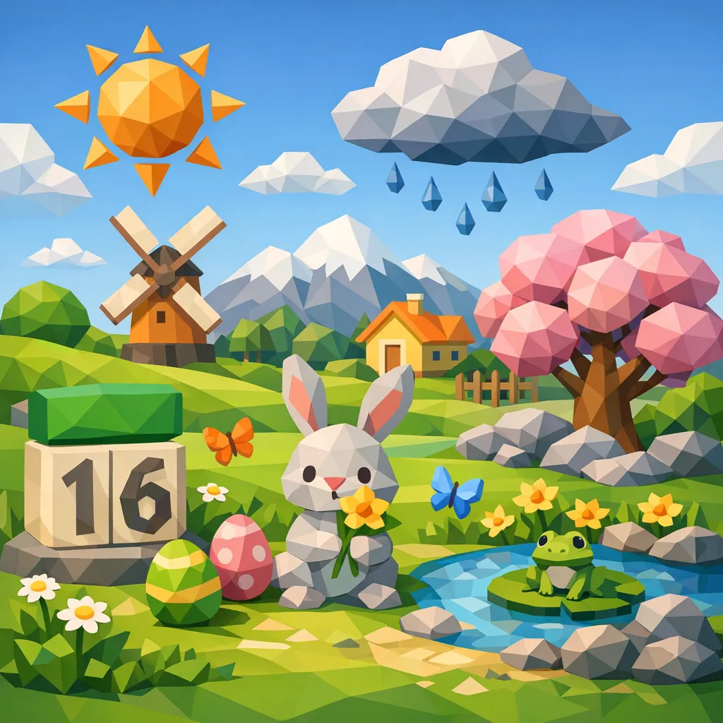 Enjoy an online jigsaw puzzle designed for browser play, featuring a charming springtime scene of animals and nature.