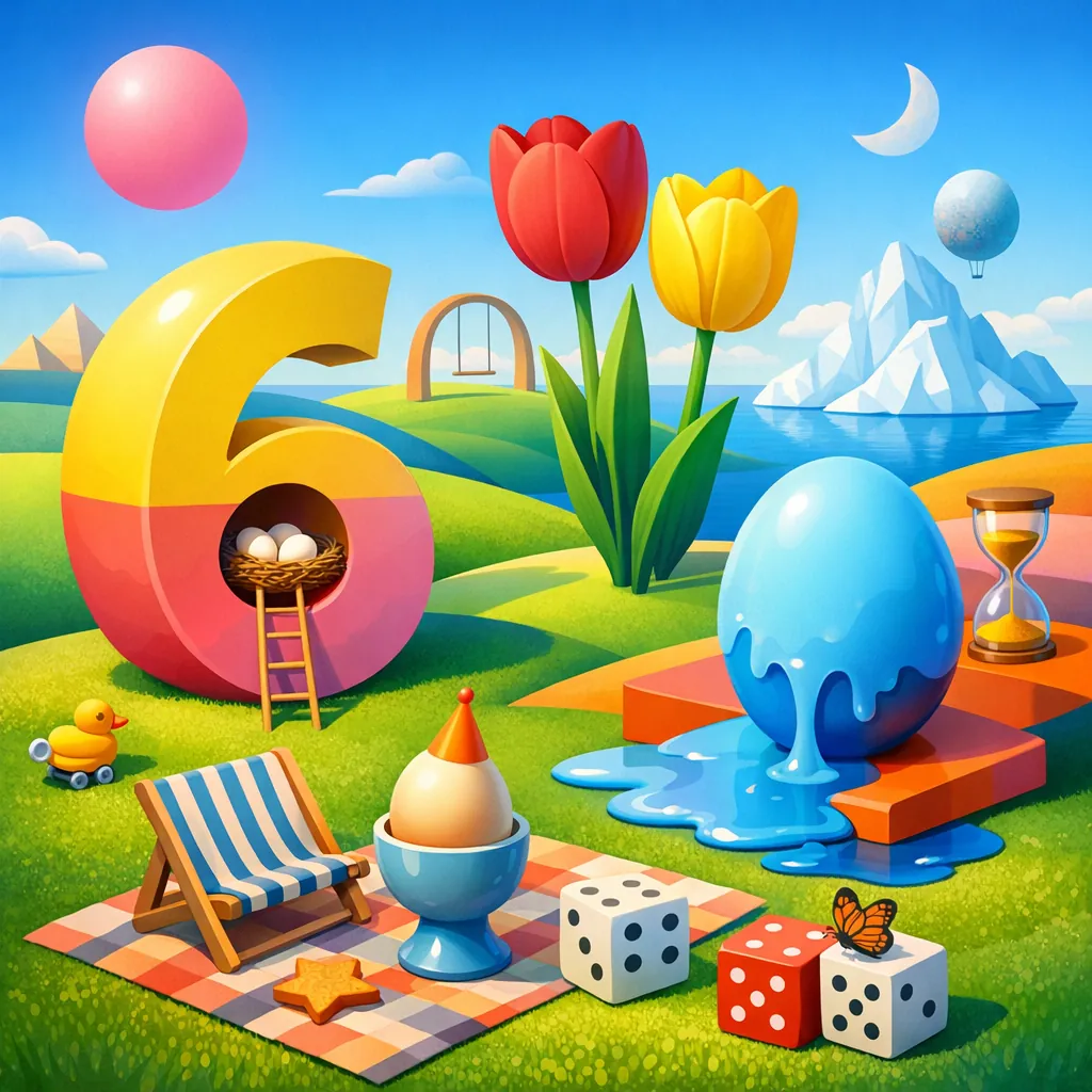 Enjoy an online jigsaw puzzle designed for browser play, featuring a bright, whimsical scene that blends nature and playful objects.