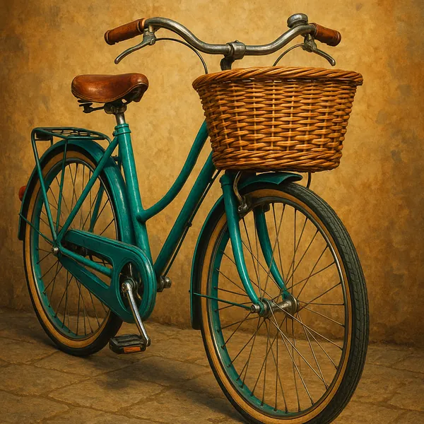 This image showcases a beautifully preserved vintage bicycle with a classic design.
