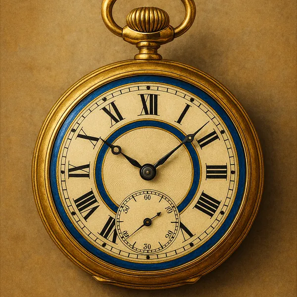 This image features a beautifully detailed antique pocket watch.