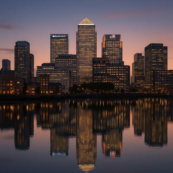 Discover a puzzle with a tranquil twilight city skyline reflected in a glassy river.