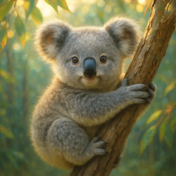 Enjoy assembling a puzzle depicting the heartwarming charm of a cuddly koala nestled in its natural habitat.