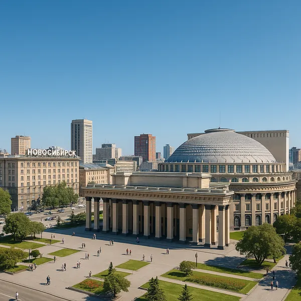 Try solving a puzzle that shows a grand neoclassical building with a wide colonnaded façade and a domed roof set against a clear blue sky.