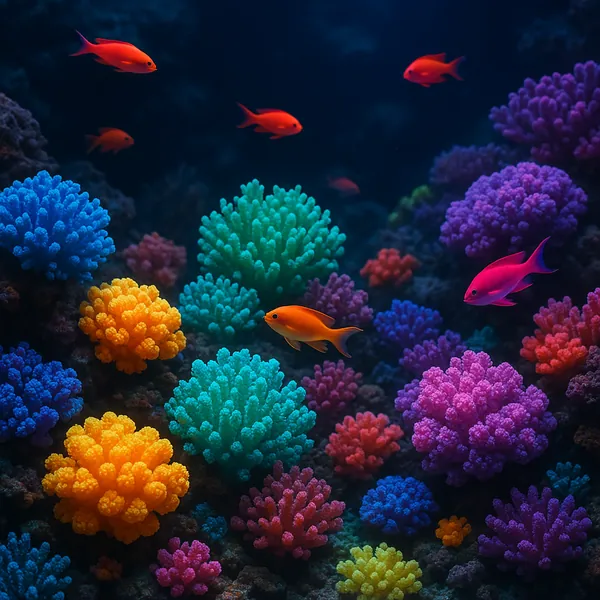 Discover a puzzle with a vivid underwater reef scene filled with brightly colored corals and small tropical fish.