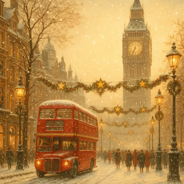 Vintage Christmas in London jigsaw puzzle