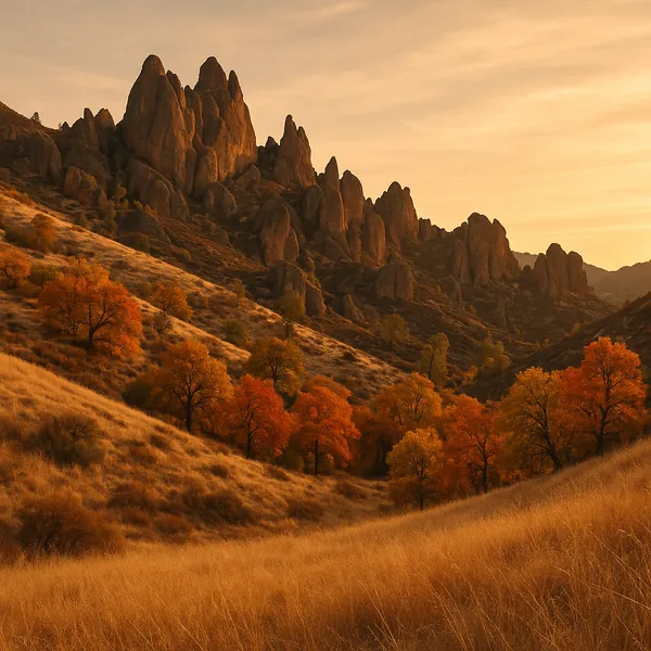 Enjoy an online jigsaw puzzle designed for browser play, featuring a warm autumn landscape in nature.