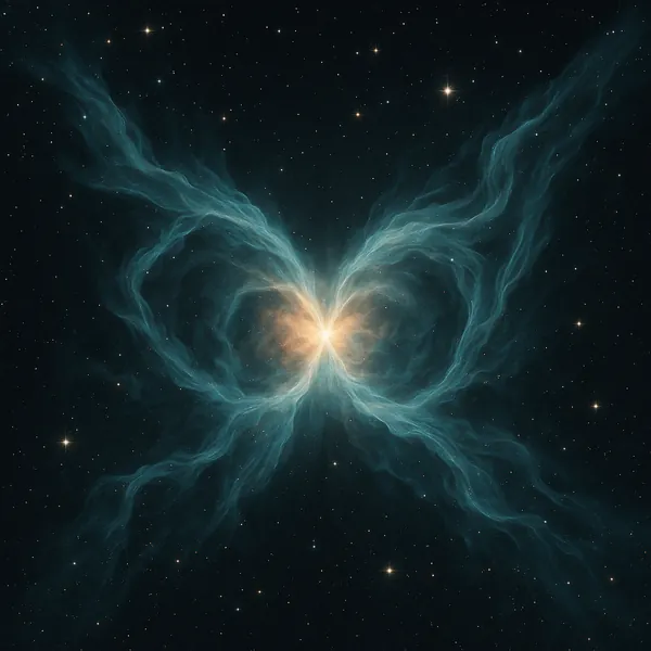 Discover a puzzle with a celestial nebula that fans out like an ethereal butterfly against a star-speckled sky.
