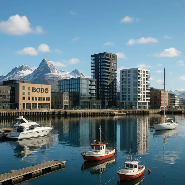 Discover a puzzle with a tranquil waterfront scene showing colorful fishing boats and yachts moored in a glossy harbor against a backdrop of modern buildings an
