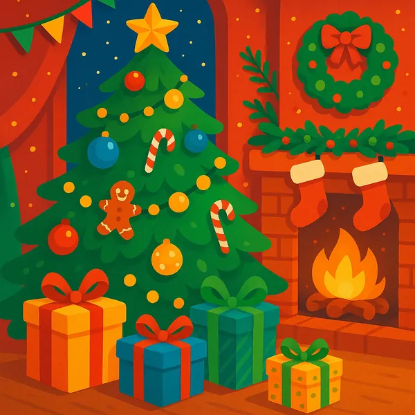 Enjoy an online jigsaw puzzle designed for browser play, featuring a cozy holiday scene full of festive cheer and seasonal décor.