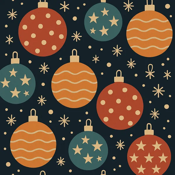 Enjoy an online jigsaw puzzle designed for browser play, featuring a festive arrangement of holiday ornaments and twinkling stars.