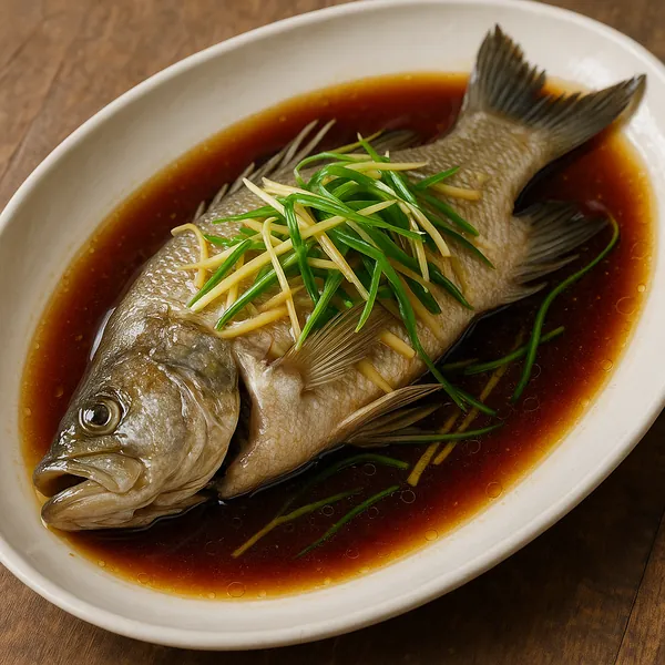 Enjoy an online jigsaw puzzle designed for browser play, featuring a beautifully plated seafood dish that celebrates savory, home-style cuisine.
