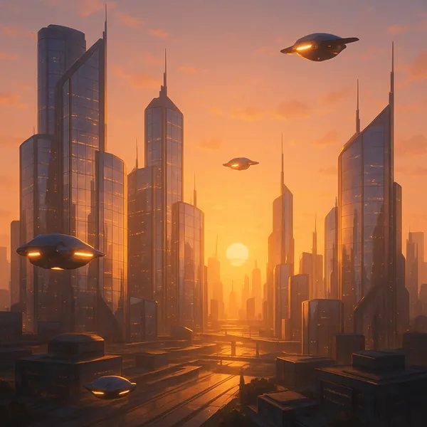 Enjoy an online jigsaw puzzle designed for browser play, featuring a futuristic cityscape that blends technology and urban architecture.