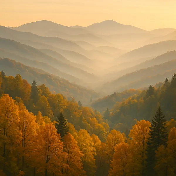 Enjoy an online jigsaw puzzle designed for browser play, featuring a serene autumn mountain landscape that celebrates nature.