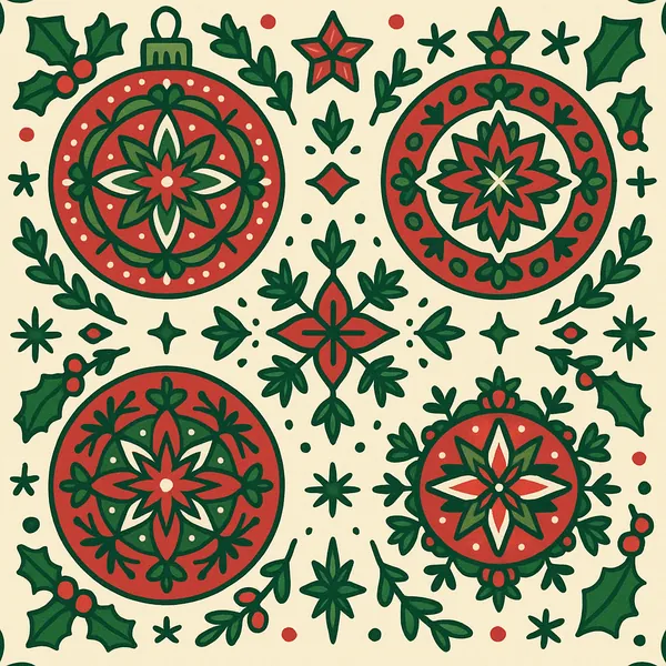 Enjoy an online jigsaw puzzle designed for browser play, featuring a festive holiday theme of Christmas ornaments and seasonal foliage.