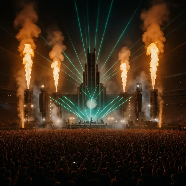 This online jigsaw puzzle features a dramatic live concert scene, perfect for music and entertainment lovers who enjoy bold visuals.