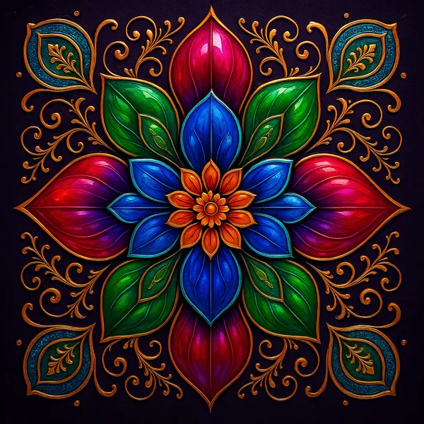 This online jigsaw puzzle features a vibrant, decorative mandala artwork perfect for lovers of art and color.