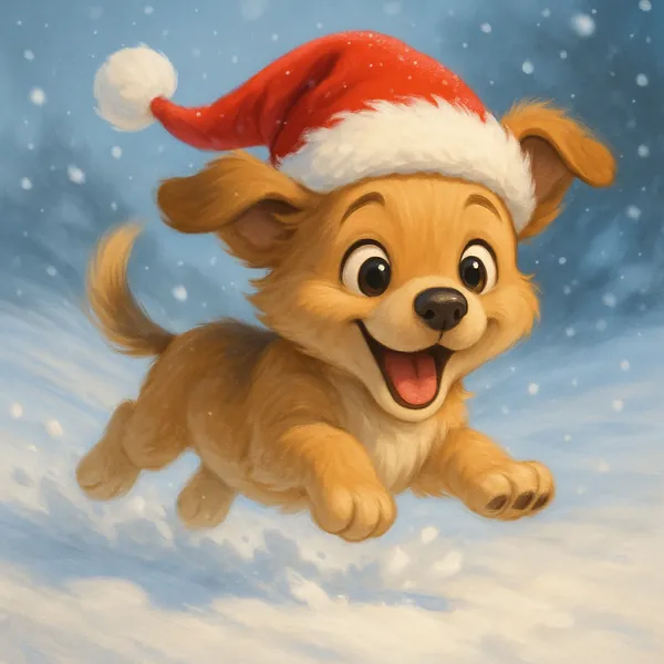 This online jigsaw puzzle features a cheerful holiday scene with an adorable puppy, perfect for animal and winter lovers to play in the browser.