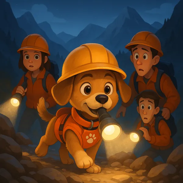 Enjoy an online jigsaw puzzle designed for browser play, featuring a heartwarming outdoor adventure with animals and young explorers.