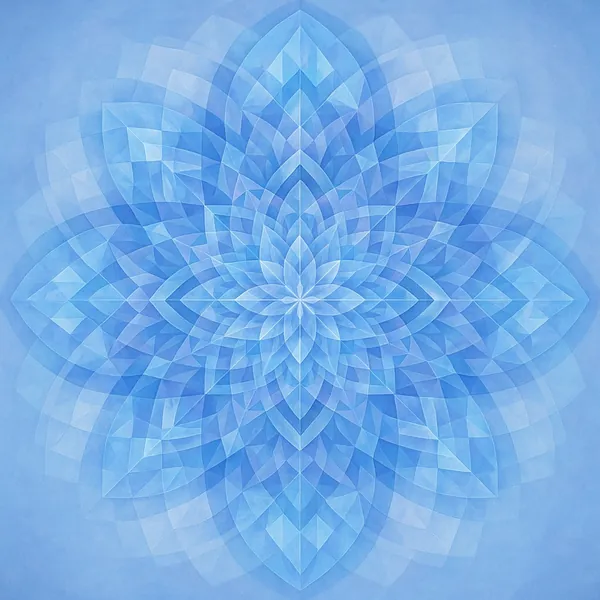 Enjoy an online jigsaw puzzle designed for browser play, featuring a serene blue mandala in a delicate abstract art style.