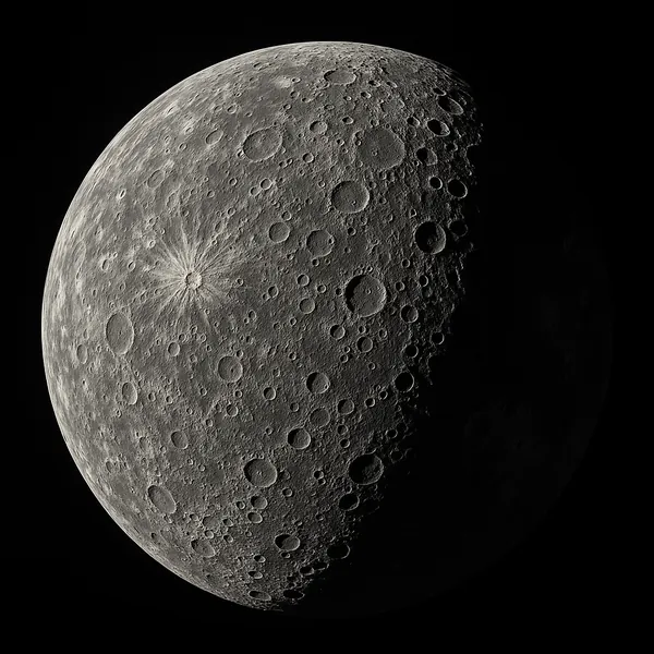 Discover a puzzle with a close-up view of the Moon’s cratered surface, rendered in soft greys and deep black that highlight sharp textures and delicate shadowed