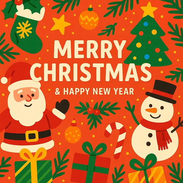 Here’s an online jigsaw puzzle you can play in your browser, focused on a cheerful Christmas holiday scene filled with festive icons.