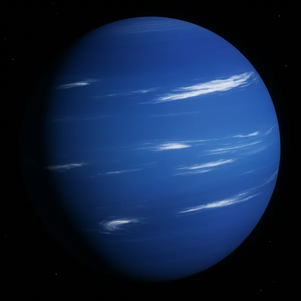 Discover a puzzle with a serene, deep-blue planet set against the black velvet of space.