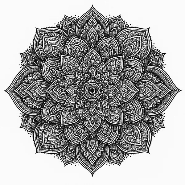 Enjoy an online jigsaw puzzle designed for browser play, featuring a detailed black-and-white mandala that celebrates art and symmetry.