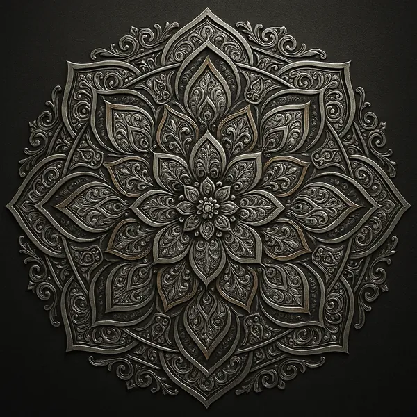 Enjoy an online jigsaw puzzle designed for browser play, featuring an intricate mandala-style artwork that blends art and decor.