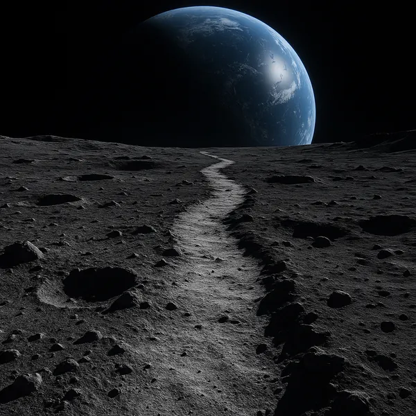Here’s an online jigsaw puzzle you can play in your browser, featuring a dramatic space scene of a moonlike surface beneath a rising blue planet.