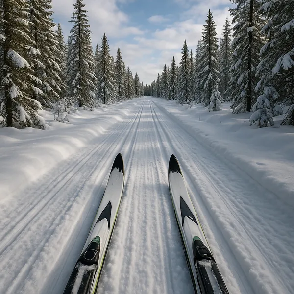 Enjoy an online jigsaw puzzle designed for browser play, featuring a serene winter nature scene.