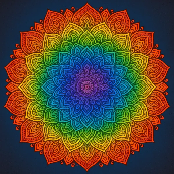 Enjoy an online jigsaw puzzle designed for browser play, featuring a vivid mandala artwork that celebrates colorful, detailed art.