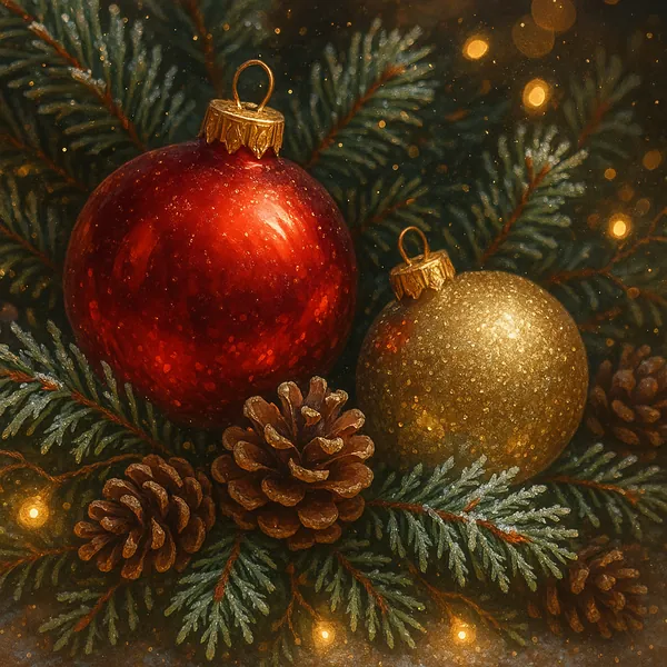 Enjoy an online jigsaw puzzle designed for browser play, featuring a festive holiday scene that blends seasonal decor and natural elements.