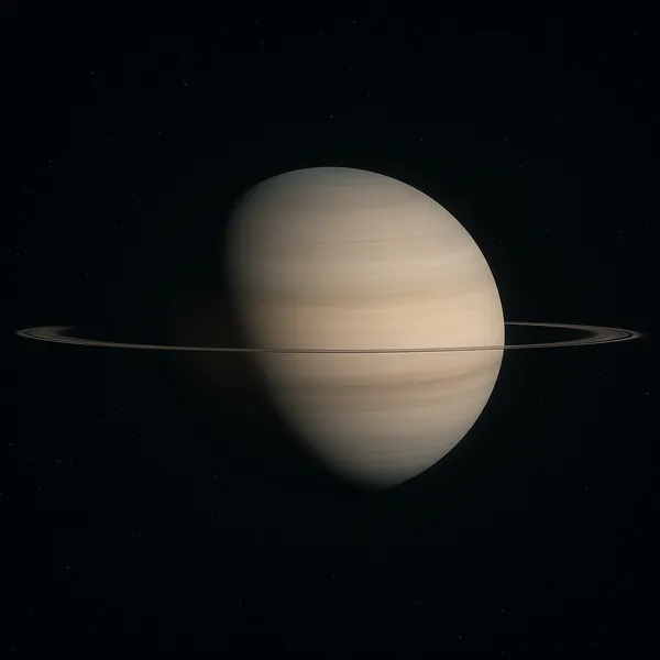 Discover a puzzle with a serene ringed planet floating against a deep, star-speckled night sky.