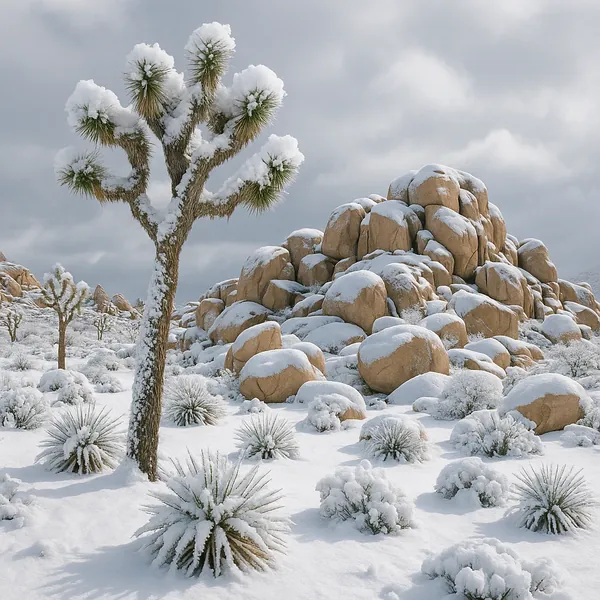 Here’s an online jigsaw puzzle you can play in your browser, featuring a striking winter desert scene that blends nature and landscape photography.