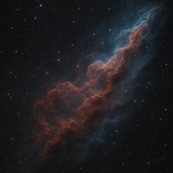 Discover a puzzle with a stunning cosmic scene of a wispy nebula stretching diagonally across a star-filled black sky.