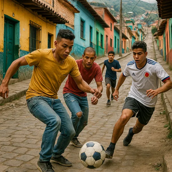 Enjoy an online jigsaw puzzle designed for browser play, featuring an energetic street soccer scene that blends sports and everyday life.