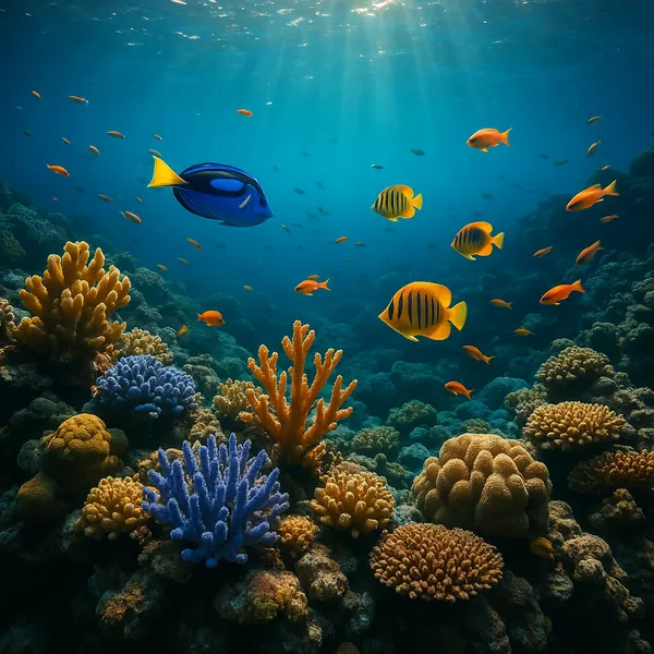 Here’s an online jigsaw puzzle you can play in your browser, focused on a lively underwater nature scene bursting with marine life.