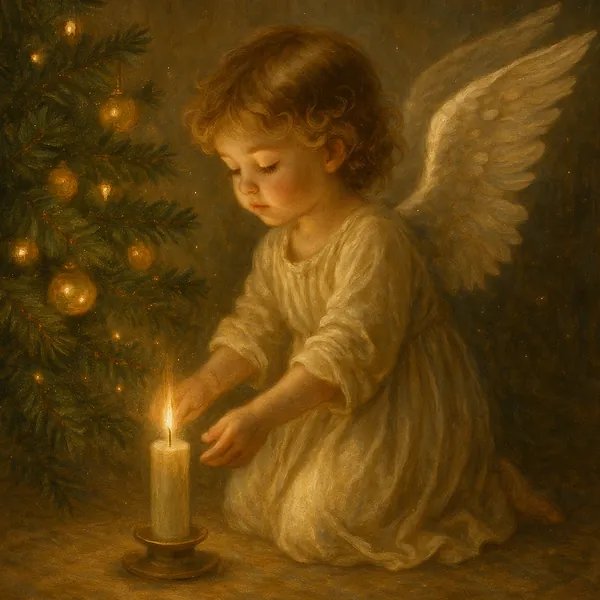 This online jigsaw puzzle features a heartwarming Christmas scene inspired by classical art, perfect for lovers of holiday imagery and gentle, nostalgic themes.
