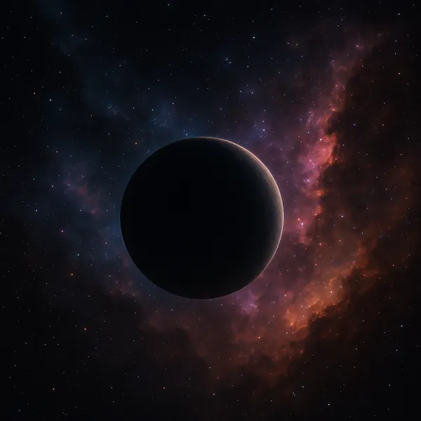 Discover a puzzle with a shadowed planet silhouetted against a luminous cosmic nebula, perfect for PuzzleFree.Game.