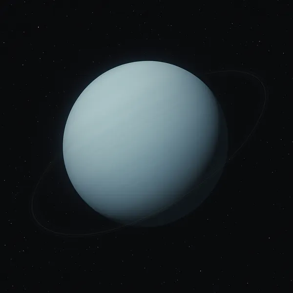 Discover a puzzle with a serene, icy-blue gas giant drifting against a deep, star-speckled black sky.