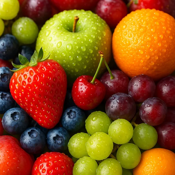Enjoy an online jigsaw puzzle designed for browser play, featuring a vibrant still life of fresh fruit.