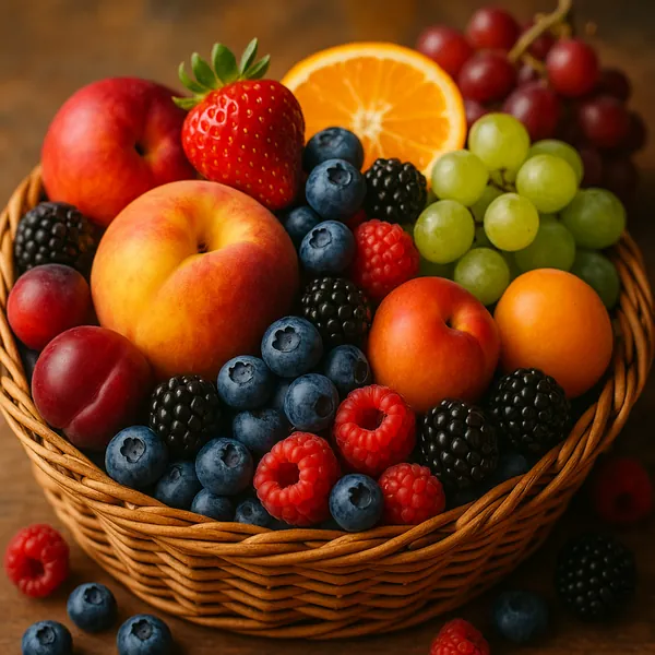 Enjoy an online jigsaw puzzle designed for browser play, featuring a warm, inviting still-life of fresh fruit.