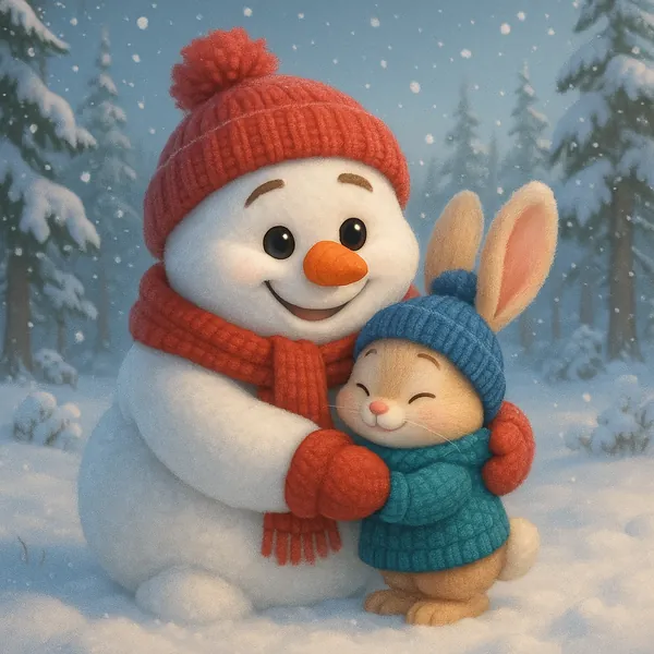 Here’s an online jigsaw puzzle you can play in your browser, focused on a heartwarming winter scene that blends cute animals and seasonal charm.