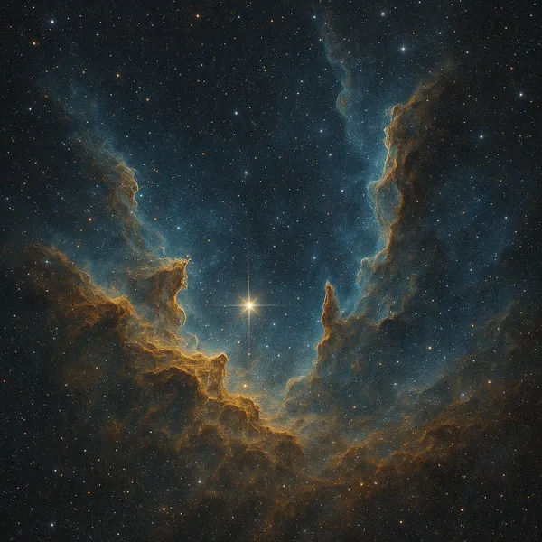Discover a puzzle with a stunning cosmic nebula framed by swirling clouds of gas and countless twinkling stars.